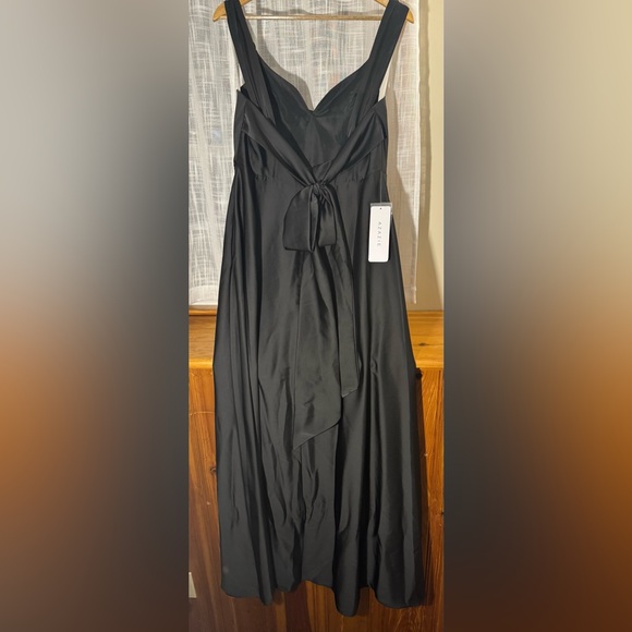 Azazie Black Satin Dress - Picture 3 of 10